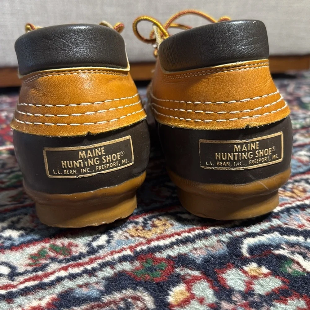 L.L. Bean Vintage Duck Boots Low Ankle Hunting Shoes | Men 6 / Women 8 - Picture 5 of 8